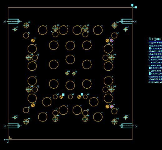 平板电脑后盖半剪阳极挂点模具图缩略图